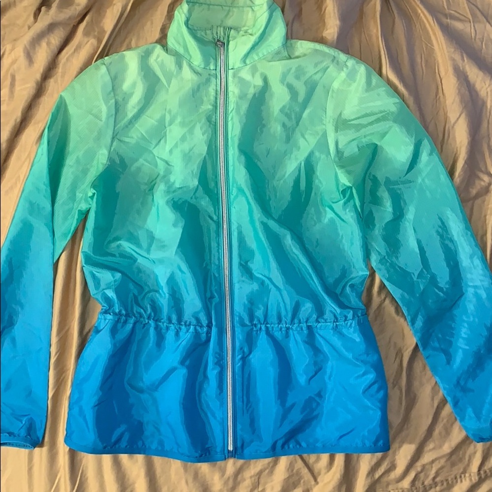 Ombré green and blue Lauren Active jacket XS